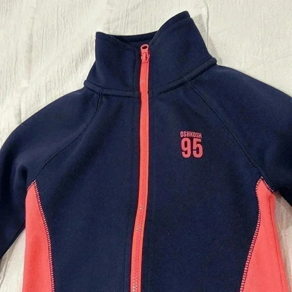 OshKosh B'gosh - Navy and Orange full zipped sports jacket. Size  3T - Picture 2 of 4